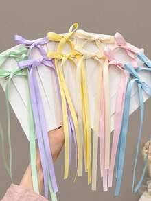 12pcs Women's Hair Accessories Set, Polyester Ribbon Colorful Bow Hairpins, Fashion Hair Clips, Sweet & Cute Hair Barrettes, Lace Elegant Hair Claws, Ballerina Y2K Fairy Style Hair Decor, Suitable For Daily Use,Summer,Holiday,Travel, Head Accessories - Multicolor - View 6