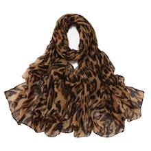 1件装女士豹纹透气围巾，时尚百搭女士Y2Y披肩围巾，经典轻盈豹纹雪纺头巾，四季皆宜 - 彩色 - 查看 12