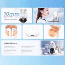 HAVIT Smaller Earbuds, More Comfortable, Al Call Noise Cancelling, Wireless 5.4, 10mm Dynamic Units, Powerful Stereo Sound, For Sports, Android, IOS. - 查看 9