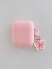 1pc Pink TPU Matte Bluetooth Earphone Protective Case With Sakura Charm, Cute Sakura Design, Compatible ForAirPods Pro 3, Pro (2nd Gen), 3, Pro, 4 Case Cover, Suitable For Daily Use, Spring, Mother's Day, Birthday, Graduation Season, Quick Ship - Baby Pink - View 10
