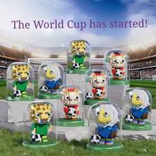 FIFA 2026 美國加拿大墨西哥世界盃足球獎盃積木，足球迷裝飾擺件，兼容積木男孩女孩組裝玩具，汽車裝飾擺件，世界盃收藏紀念品，足球迷裝備，足球派對小禮物 - 查看 1