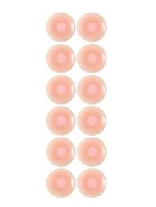 12/6/2Pcs 6.5CM Reusable Silicone Nipple Covers, Invisible Adhesive Breast Pasties, Anti-Protrusion Sticky Bra Pads For Wedding, Party & Daily Wear - Multicolor - View 14