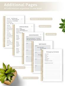 BUBU 1pc Mini Password Keeper Book With Alphabetical Tabs, 150+ Small Password Books For Seniors, Password Notebooks For Internet Website Address Log In Detail, Password Logbook To Help You Stay Organized School Office Supplies Desk Accessories Mothers Day Gift - Beige - View 5