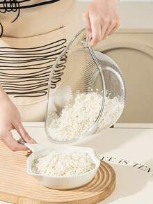 1 cái rây vo gạo, rây vo gạo sáng tạo, phễu vo gạo bằng nhựa, rổ vo gạo gia dụng, tô vo gạo đa năng, đồ dùng nhà bếp, phụ kiện nhà bếp - M - Xem 1