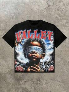 2000s Retro Printed Cotton T-Shirt Men 220gsm Casual - White - View 5