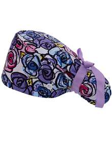 Adjustable Women's Surgical Cap, Ponytail Surgical Cap With Button And Ribbon Tie, Suitable For Nurses On Valentine's Day - Multicolor - View 6