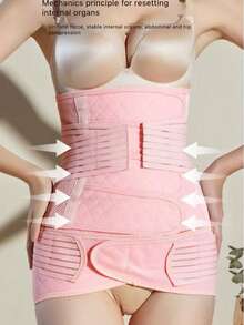 Summer Binding Waist Trainer, Universal Tummy Control Belt - Pink - View 3
