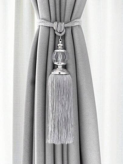 2 chiếc dây buộc rèm kiểu Châu Âu có tua rua, dây buộc rèm trang trí