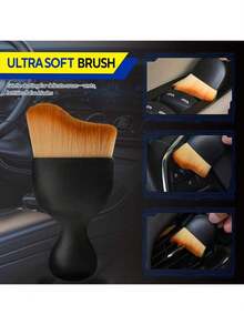 4 Counts Set Car Detailing Products,Soft Professional Portable Brush For Car Interior Cleaning & Dust Removal, Car Valeting Kit,Car Interior Cleaning Brush Set, Cleaning Supplies,Automotive. - 4 Items - View 5
