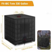 1pc 1000L IBC Tote Tank Cover, Outdoor Water Container Sun Protection, Waterproof Fit For 275 Gallon IBC Tote Tank - Multicolor - View 19