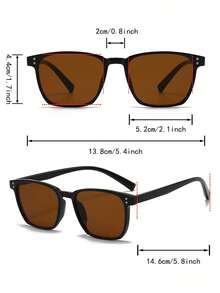 1 Cặp kính thời trang nam gọng vuông màu đen, kiểu dáng cổ điển, thích hợp cho du lịch và đường phố. - màu đen - Xem 4