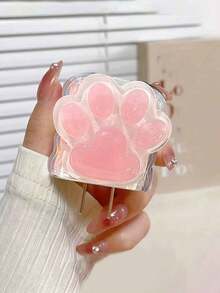5pcs Pink Cat Paw Shaped Cable Protector, Compatible With Apple Data Cable, Charger 18-20W, Anti-Bending, Wire Organizer - Multicolor - View 2