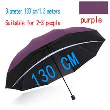 130CM Oversized Folding Umbrella Windproof And Waterproof Large Sun And Rain Umbrella For Travel And Family Use - màu xanh lá - Xem 11