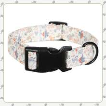 恐龙图案狗项圈 - 卡通恐龙图案 - 可调节黑色五金配件 - 适合小型、中型、大型幼犬 - 混合色 - 查看 7