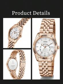 GUESS Jada GW0936L4 Women's White Tone Multi-Function Stainless Steel Quartz Watch - White - View 5
