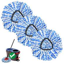 3 Pack Spin Mop Replacement Heads Compatible With O Cedar EasyWring Spin Mop,Microfiber Spin Mop Refills, Easy Cleaning Floor Mop Head Replacement - B-Xanh - Xem 7