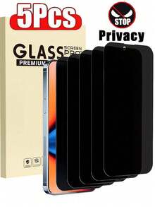 5Pcs 9H Anti-Spy Tempered Glass Mobile Screen Protector Compatible With IPhone 17 16 Pro Max/Compatible With Samsung Galaxy S26 S25 Ultra/Compatible With Xiaomi/ Does Not Support Fingerprint Recognition Micro-Louver Tech, AR , Anti-Fingerprint Ultimate Privacy Protection (2025 Latest Design) - Anti-spy - View 100