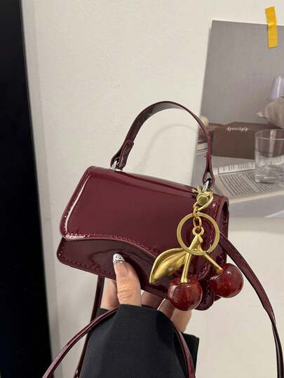 Bolso de mano mini unicolor y simple, bolso bandolera para damas para compras, monedero, compras, mujeres jóvenes, estudiantes universitarias, recién llegadas, cuello blanco. Son perfectos para la oficina, la universidad, el trabajo, los negocios, los desplazamientos, las actividades al aire libre, los viajes y las excursiones.