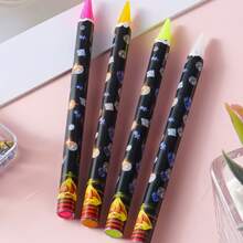 4Pcs/Set Nail Dotting Pens Wax Pencil For Rhinestones, Self-Adhesive Nail Art Pickup Tool With Colorful Tips, Perfect For Nail Gems Beads And Decorations Application, Easy To Use Manicure Tool For Beginners Salon & Home DIY Nail Art - Multicolor - View 9