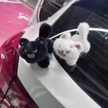 Fluffy Cat Butt Car Rear Decor, Cute Motorcycle/Electric Vehicle Decoration - Furry Cat - View 2