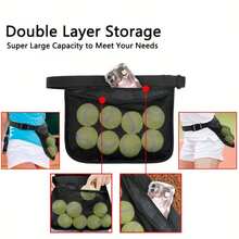 1pc Adjustable Tennis/Pickleball Ball Holder With Strap, Multifunctional Mesh Waist/Hip Pack, Sports Accessory Carrier Bag Fits 8-10 Tennis/Pickleball Balls, Suitable For Cycling - Green - View 8