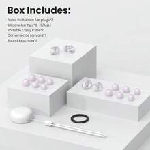 Ear Plugs Concert, 2 Pairs Of Noise Reduction Earplugs 25dB-30dB With 8 Ear TipsCarry Reusable Hearing Earplugs Sleep, Social, Work, Noise Sensitivity - 炫彩 + 1 雙(1 包) - 查看 6