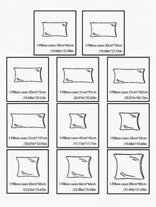 1PC 100% Pure Cotton Pillowcase, Washed Cotton Pillowcase, Natural Texture, Natural Touch, Envelope Style Pillowcase, Bedroom Bedding Dorm Decor, Minimalist Plaid Stripe Pattern - Multicolor - View 3