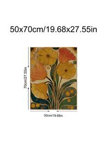 1pc Mid-Century Botanical Flower Tulip Art, Orange And Green Vintage Decor, Festival Gift,Suitable For Bedroom,Living Room,Kitchen,Wall Arts,Wall Decor,Home Decor,Room Decor, Canvas Wall Art, Posters, Wall Art With Frame, Optional Frame ﻿ ﻿ - A - View 19