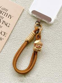 1pc Cute Dog Themed Woven Phone Lanyard, Bracelet, Keychain, Anti-Lost Accessory For Women - Multicolor - View 2