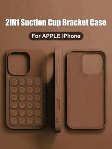 VRNOEI Upgraded 2-In-1 Suction Cup Phone Holder Case, Compatible With 16/15/11/12/13/14/17 Pro Max Plus/17 AIR, Shock-Proof Back Cover Accessory - Beige - 查看 12