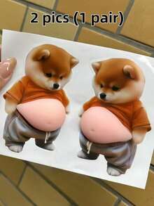 2pcs/1pc Corgi Dog Shaped Silicone Anti-Shock Sticker, Cute Pet Decor Sticker, Suitable For Phone Case, Laptop, Refrigerator, Car And Home, Size: 6.3cm, Great Gift For Pet Lovers, Protect Walls, Furniture And Cabinets, Ideal For Valentine's Day, Gifts For Female Friends, Mother's Day, Kitchen Supplies, Mobile Phone Stickers, Cute, Squeeze, Stress Relief, Travel Essentials - Multicolor - View 13