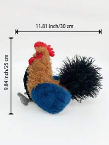 11.81 Inch/30cm Cute Realistic Plush Chicken Doll, Soft Lifelike Hen And Rooster Stuffed Animal, Realistic Farm Bird Plush Doll, Suitable For Children's Birthday Gift, Home Decor, Collection, Farm Theme Party Favor - Multicolor - View 13