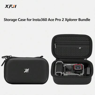  Borsa portaoggetti per impugnatura fotocamera XFJI, custodia protettiva rigida, adatta per accessori Insta360 Ace Pro 2, ideale per il trasporto e i viaggi