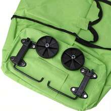 1pc Multifunctional 2-In-1 Portable Folding Shopping Cart With Wheels, Large Capacity Reusable Storage Shopping Bag, Market Organizer Handheld Shopping Trolley - Multicolor - View 9