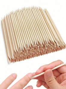 10/20/50/100/200/380/500/1000pcs 75mm Orange Wood Sticks, Suitable For Nail Care And Cleaning, Perfect For Nail Salons And DIY Manicure, Nail Supplies, Nail Tools, Nail Art Tools, Back To School, Nails, Nail Tools, Nail Repair Tools - Bronze - View 2