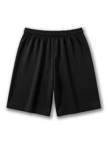 Men's Summer Casual Fashion Knee Length Shorts, Outdoor Hiking Minimalist Printed Shorts Sports - Black - View 3
