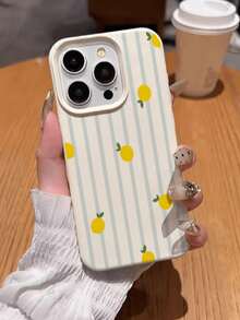 1 chiếc ốp lưng điện thoại TPU chống sốc, thiết kế tối giản, sọc trắng hình quả chanh, tương thích với Apple 17, 16, 15, 14, 13, 12, 11 Pro Max, Air và các dòng Series. - Nhiều màu - Xem 3