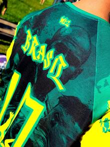 Brazil World Cup Personalized Dryfit Men's Football Jersey With Exclusive Retro Urban Prints - MOD 9 - 查看 7