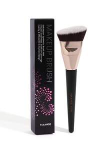 MAANGE 1pc Round Flat Foundation Brush With Case, Skin-Friendly Makeup Tool - Multicolor - View 4
