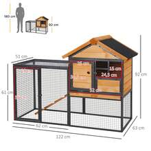 PawHut Jaulas y corrales para animales pequeños - 122 x 63 x 92 cm - Ver 7