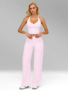 MFVIM 女士两件套运动套装，休闲运动服，露背吊带背心搭配阔腿裤，提臀运动裤，修身时尚运动背心，透气舒适，适合日常休闲、户外活动、慢跑、骑行、瑜伽、普拉提、健身房锻炼等。 - 賓治酒 - 查看 8