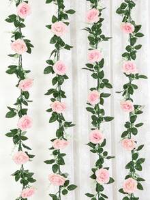 Giỏ hoa dây leo hoa hồng nhân tạo (1/3/6 bông), thích hợp trang trí đám cưới, tiệc sinh nhật, địa điểm tổ chức tiệc, phòng ăn gia đình, bệ cửa sổ phòng ngủ, trang trí ngày lễ tình nhân, trang trí năm mới, trang trí sân vườn ngoài trời. - Màu Hồng baby - Xem 6