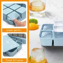 Multi-Color Ice Cube Tray With Lid, 6 Cavity Silicone Ice Mold, Easy Release Ice Cube Maker, Stackable Ice Tray For Freezer, Drinks & Ice Cream - Multicolor - View 10
