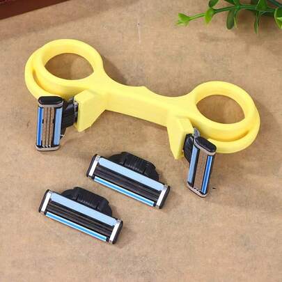 J·FOCUS 4.72英寸人体工学双头手动剃须刀，便携式男士剃须刀，适合家庭日常使用，是理想的礼物之选。