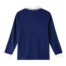 Adidas Women's POLO Long Sleeve, LS POLO W CC 2026 Spring New Vintage Collar Long Sleeve Sports Top KY5732 - Night Sky Blue - View 2