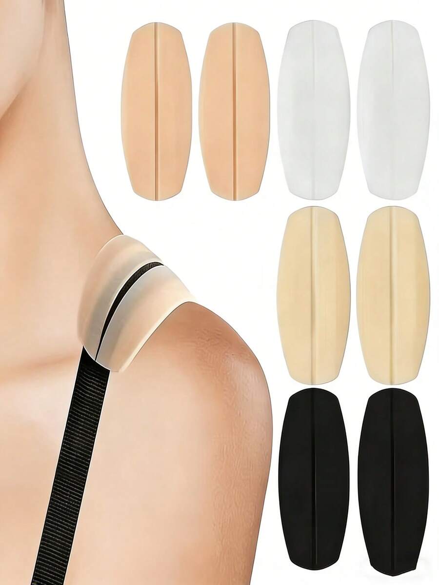 2 Miếng Đệm Dây Áo Ngực Chống Trượt, Miếng Dán Chống Trượt Áo Ngực, Miếng Đệm Cố Định Dây Áo Ngực, Miếng Đệm Vai Chống Trượt Không Đường May Nhiều Màu Sắc, Phụ Kiện Mùa Hè, Được Làm Từ Silicone Mềm Mại Và Thân Thiện Với Da, Giảm Áp Lực và Chống Trượt, Không Dễ Rơi, Thích Hợp Cho Du Lịch