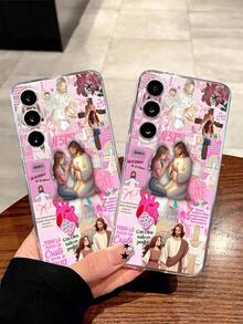 1pc Jesus Cross, Heart, Bow Knot Design Soft Phone Case, Compatible With Huawei, Honor, Galaxy, Phones - Clear - View 2