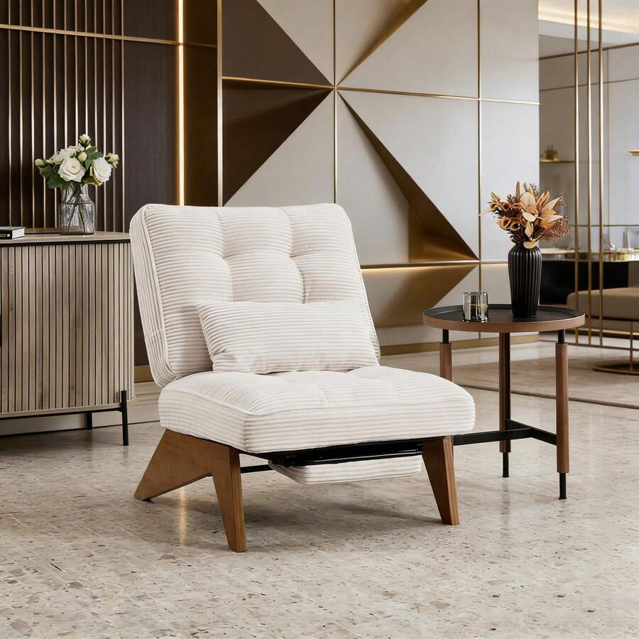Chaise Lounges - Beige + Corduroy - View 1