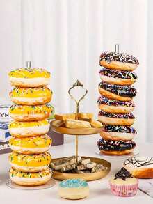 Giá trưng bày bánh donut bằng acrylic - Giá nhiều tầng đựng bánh donut, bánh mì tròn và các món tráng miệng - Thích hợp cho tiệc tùng, Giáng sinh, sinh nhật và năm mới - Giá đựng bánh donut bằng acrylic trong suốt với đế chắc chắn - Giá trưng bày bánh donut có thể xếp chồng lên nhau - nhiều màu - Xem 5