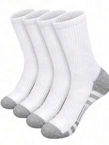 60/50 Pairs Comfortable Men's Sports Boat Socks, Suitable For Outdoor Casual Wear, All-Season White Antibacterial Odor-Resistant Moisture-Wicking Thick Sports Socks. Comfortable Daily Wear Unisex Casual Socks - Multicolor - View 19